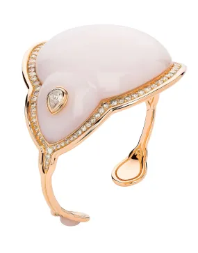 Pink Opal Fluid Droplet Bracelet