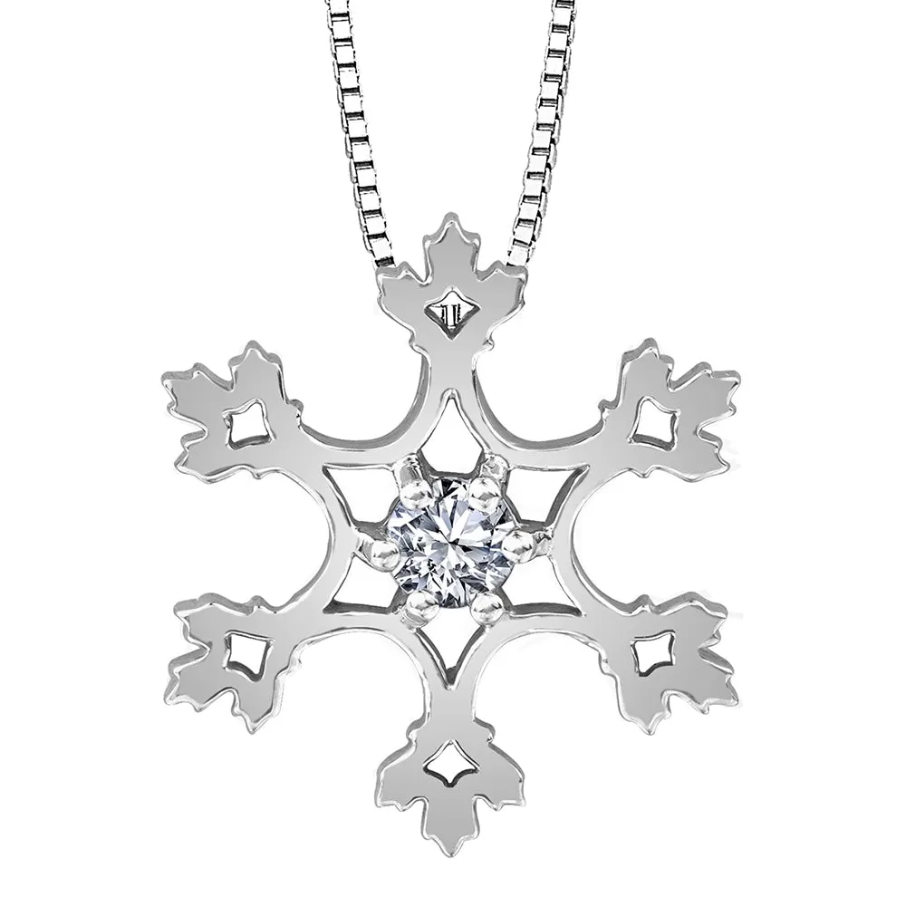 Snowflake Canadian Diamond Pendant